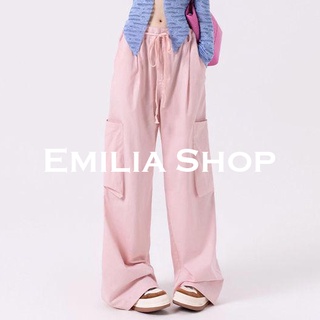 EMILIA SHOP กางเกงขายาว กางเกงเอวสูง กางเกงขายาวผู้หญิง 2022 ใหม่ ES030105