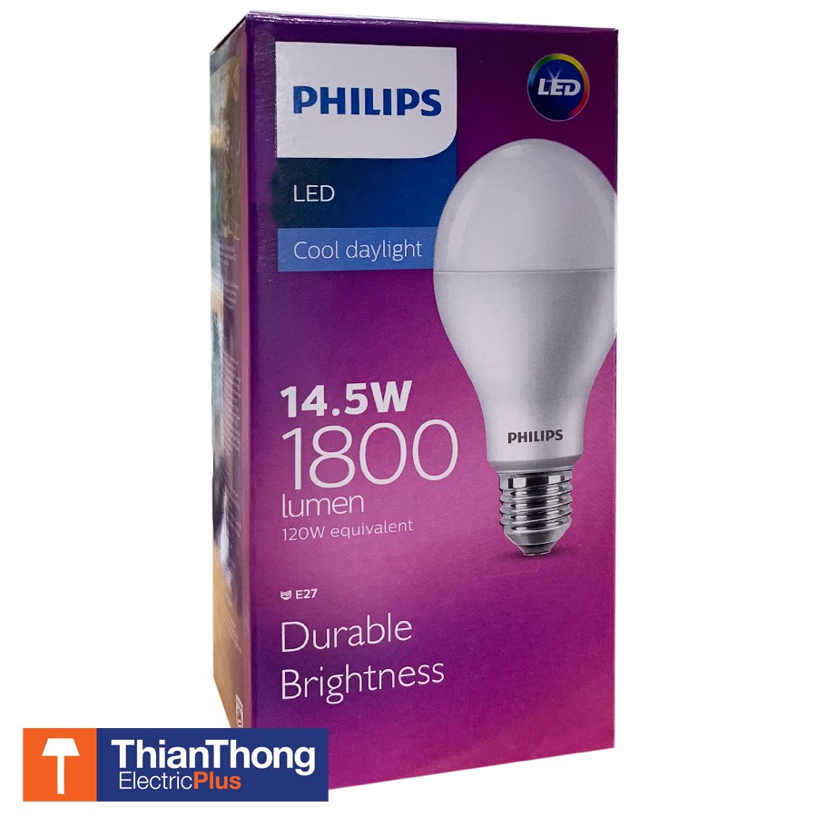 ภาพหน้าปกสินค้าPhilips หลอดไฟ ฟิลิปส์ LED Bulb 14.5 W E27 จากร้าน thianthong_electrics บน Shopee
