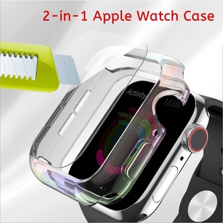ภาพหน้าปกสินค้าMAFAM เคสนาฬิกาข้อมือ Apple Watch พร้อมกระจกนิรภัย 2 - In - 1 สําหรับ Iwatch Series 6 / 5 / 4 / 3 / 2 / 1 38 / 40 / 42 / 44 มม . ที่เกี่ยวข้อง