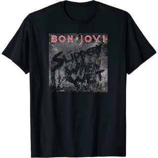 เสื้อยืดโอเวอร์ไซส์เสื้อยืด พิมพ์ลาย Bon Jovi Slippery สําหรับผู้ชาย และผู้หญิงS-3XL