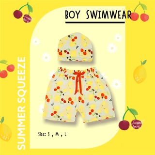 21August.Baby Summer Squeeze Boy Swimwear Yellow ชุดว่ายน้ำเด็กผู้ชาย สีเหลือง