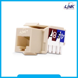 ภาพขนาดย่อของภาพหน้าปกสินค้าLINK US-1005 CAT 5E RJ45 Modular JACK (ตัวเมีย) (มีฝาครอบกันฝุ่น) สีงาช้าง (Ivory color) จากร้าน thanonhomhual บน Shopee