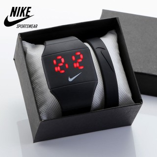 สินค้า พร้อมส่งจากไทย นาฬิกาข้อมือ electronic Digital LED Nike Sport ซิลิโคน นาฬิกานักกีฬา มีให้เลือกถึง 8 สี