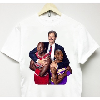 คอลูกเรือSPORTS STARเสื้อยืด พิมพ์ลาย Michael Jordan Kobe Bryant Lakers Bulls Vtg Rap สําหรับผู้ชายall size
