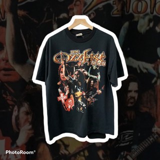 เสื้อยืดผ้าฝ้ายพิมพ์ลายขายดี ‼️❌ปิดการขายจากต่างประเทศ❌‼️Ultra Rare Vintage The OZZFEST 2000’s💀T-Shirt☠️🔥(Pre Order)