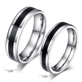 สินค้า แฟชั่นสีดำไทเทเนียมวงสแตนเลสแหวนผู้ชายผู้หญิงแหวนเครื่องประดับ