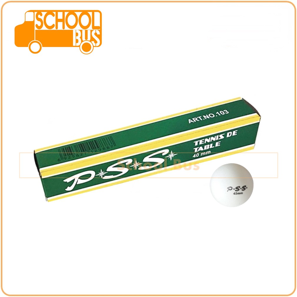 ภาพหน้าปกสินค้าลูกปิงปอง PSS 40 มม. กล่องละ 6 ลูก Table Tennis Ball 40 mm จากร้าน schoolbusstationery บน Shopee