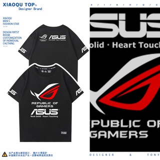 เสื้อยืดผู้ชาย ROG Player s Country Prodigal Eyes อุปกรณ์ต่อพ่วงแขนสั้นเสื้อยืดผู้ชายและผู้หญิงผ้าฝ้ายครึ่งแขนลำลองเสื้อ