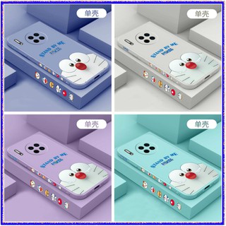 Doraemon cartoon 🔥 เคส OPPO A5S A7 A12 A5 A3 A31 2020 A8 F9 F9PRO A59 F1S A57 A39 A12E R9 R9S R11 R11S soft case  phone เคสโทรศัพท์ขอบตรงลายดอกไม้ย้อนยุค