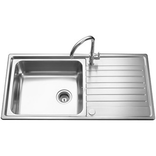 Embedded sink BUILT-IN SINK 1B1D MEX DLS100B STAINLESS STEEL Sink device Kitchen equipment อ่างล้างจานฝัง ซิงค์ฝัง 1หลุม