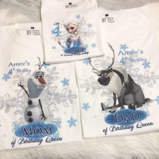 เสื้อยืด พิมพ์ลาย FROZEN ที่กําหนดเอง นําเข้า เสื้อยืด