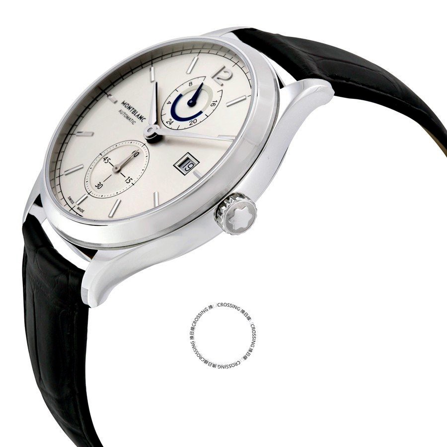 montblanc-112540-heritage-chronometrie-dual-time-เงินหมุนอัตโนมัตินาฬิกาผู้ชาย