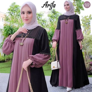 Arifa Dress Mate CERUTY BABYDOLL FULL PURING MIX Lace Get Gamis (ไม่รวม HIJAB) ชุดเดรสมุสลิม ล่าสุด / BUSUI Gamis สําหรับผู้หญิง