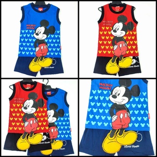 ชุดเด็ก เสื้อยืดแขนกุด+กางเกง มิกกี้เมาส์ Mickey mouse (สินค้าลิขสิทธิ์)