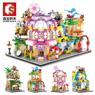 🔥พร้อมส่ง🔥เลโก้ Lego ชุดเมืองแห่งความฝัน The City in my Dream Sembo Block เกรดพรีเมี่ยม งานสวยมาก ต่อสนุก ต่อกันเพลินคับ