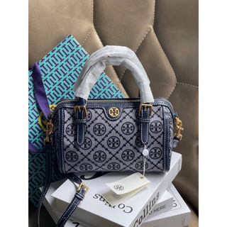 💕Tory burch T Monograme Jacquard Mini Barrel