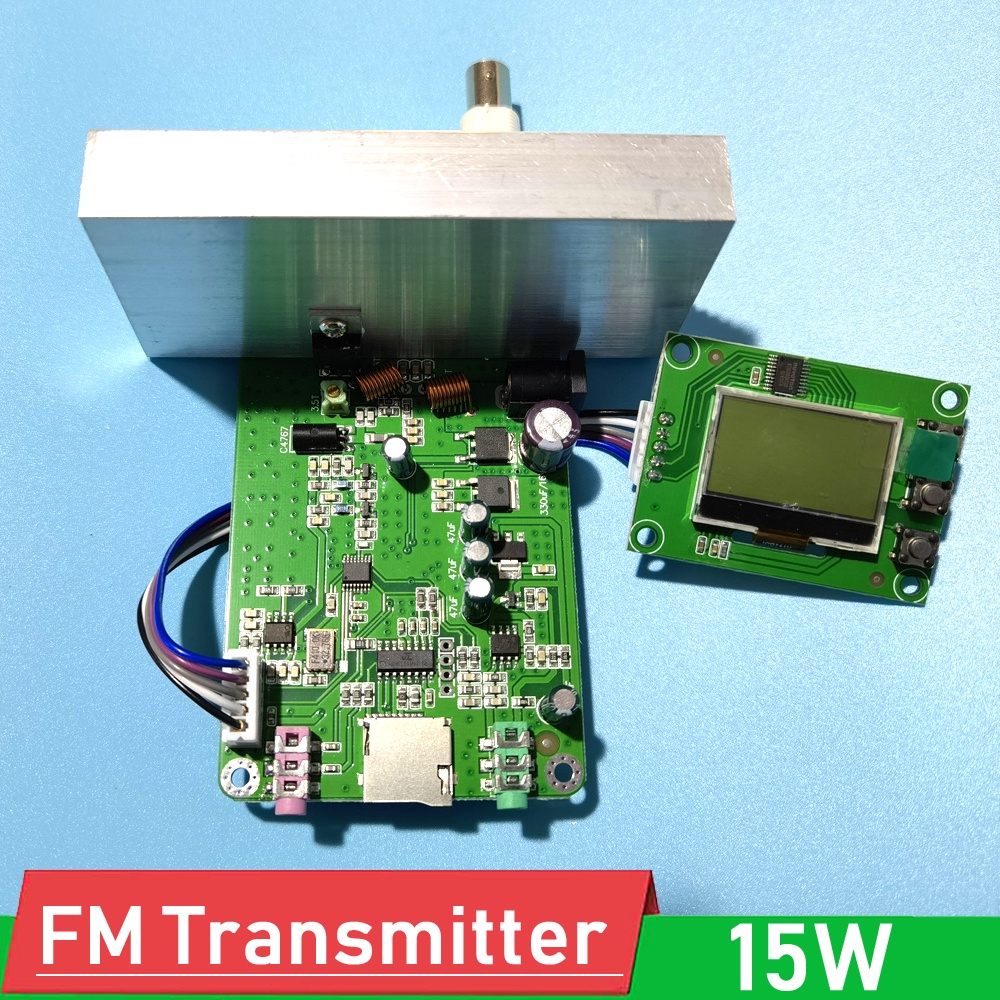 เครื่องส่งสัญญาณวิทยุ-fm-pll-ความถี่-76-108-mhz-หน้าจอ-lcd-ดิจิทัล-15w