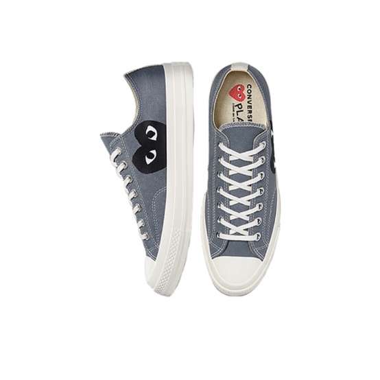 cdg-play-x-converse-chuck-taylor-all-star-1970s-rei-kawakubo-grey-black-ของแท้-100-แนะนำ