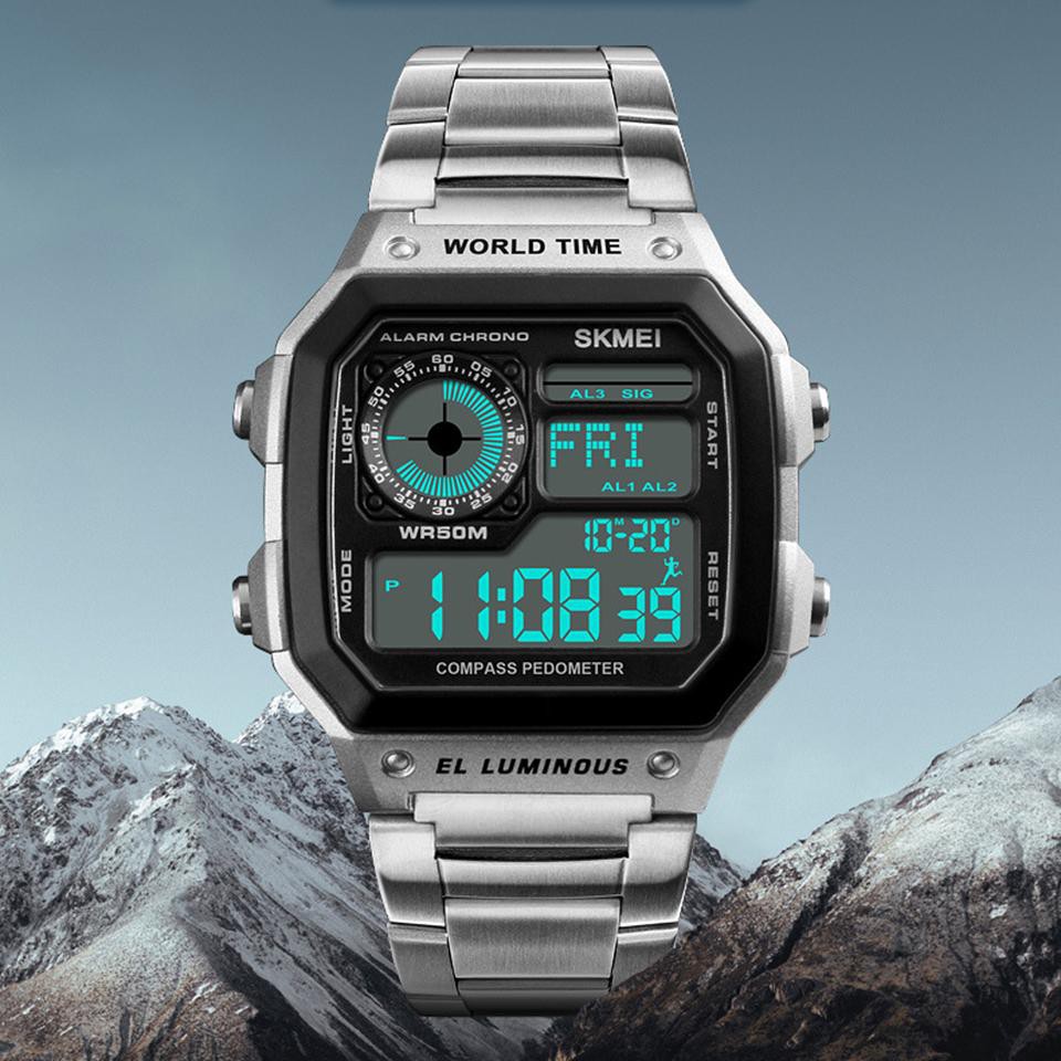 ภาพสินค้าSKMEI 1335 นาฬิกาข้อมือ นาฬิกาสปอร์ต นาฬิกากีฬา ระบบดิจิตอล กันน้ำ 100% จากร้าน more24store บน Shopee ภาพที่ 6