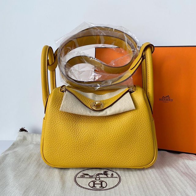 พร้อมส่ง-new-hermes-mini-lindy-jaune-amber-clemence-ghw-stamp-y