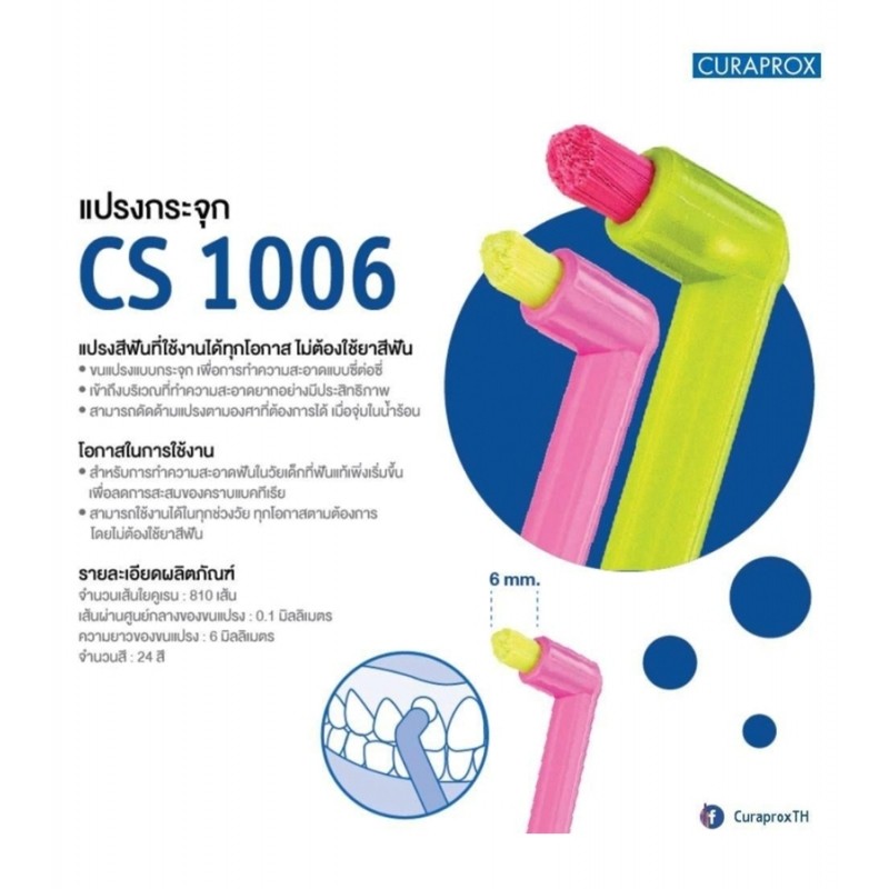 แปรงกระจุก-curaprox-cs-1006