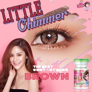 คอนแทคเลนส์🌈Little chimmer🌈 Brown/Gray (Prettydoll) ขนาดมินิ💖