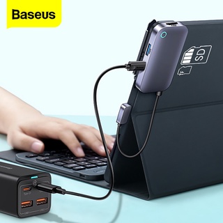 Baseus ฮับ USB C สําหรับ iPad Pro 2021 USB 3.0 การ์ด SD TF 4K HDMI Type C สําหรับ MacBook Pro Air Docking Station