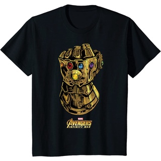 เสื้อยืดผ้าฝ้ายพรีเมี่ยม เสื้อยืด พิมพ์ลายกราฟิก Marvel Avengers Infinity War Gauntlet Gems