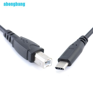 Abongbang สายเคเบิลข้อมูล USB-c Type-c Male to USB B Type Male สําหรับโทรศัพท์มือถือ