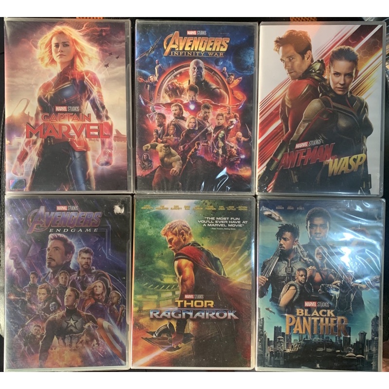 ภาพหน้าปกสินค้าMarvel Avengers Thor Captain Black Panther Ant-man DVD มือ1