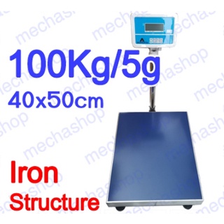 เครื่องชั่งตั้งพื้นดิจิตอล MACATA TZ Series platform weighing scale 100kg/5g โครงสร้างเหล็ก ฐาน 40x50cm รุ่น TZ-100