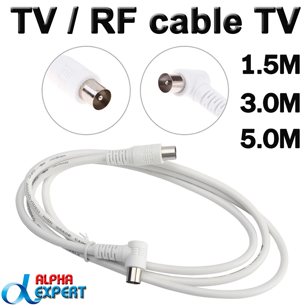 สายอากาศทีวี-สายทีวีคอนโด-tv-rf-cable-สีขาว-1-5-3-5-เมตร-tv-line-digital-television-cable-นำสัญญาณได้ดี