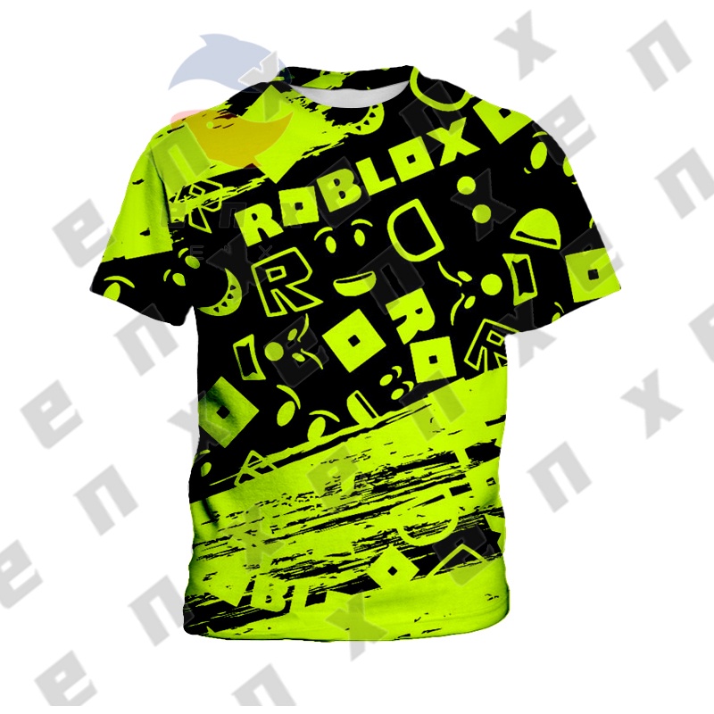 ใหม่-roblox-เสื้อยืดแขนสั้น-ลายการ์ตูนเลโก้-แฟชั่นฤดูร้อน-สําหรับเด็กผู้ชาย-อายุ-3-13-ปี-110-160