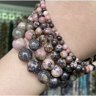 โรโดไนท์ (Rhodonite)ลายดำหินแท้เกรด Premium