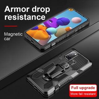 Anti-Fall Magnetic Stand Holder Phone Case For Samsung Galaxy A22 A225G 4G Mech Warrior Protective Shell On For A 22