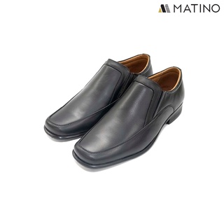 รูปภาพขนาดย่อของMATINO SHOES รองเท้าชายคัทชูหนังแท้ รุ่น MC/B 5001 - BLACKลองเช็คราคา