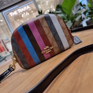 COACH C5590 MINI SERENA CROSSBODY IN SIGNATURE CANVAS WITH STRIPE PRINTT