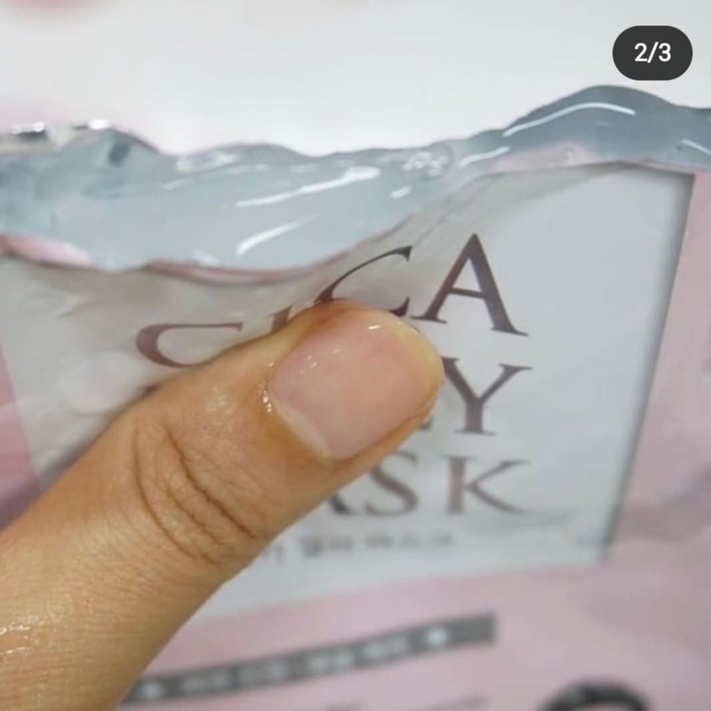 มาส์กหน้าใส-มาส์กเกาหลี-cica-jelly-mask-แผ่นมาส์กหน้าใส-ทำให้หน้านุ่ม-ชุ่มชื้น-ลดรอยแดงเห็นผลตั้งแต่ครั้งแรกที่ใช้