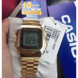 นาฬิกาข้อมือชาย-หญิง Casio Standard digital รุ่น A178WG-1ADF