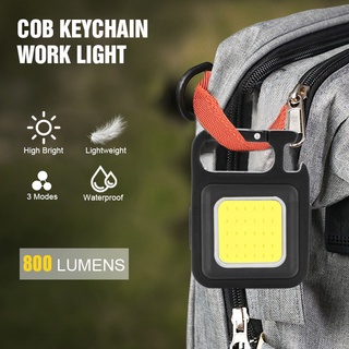 พวงกุญแจไฟฉายฉุกเฉิน COB แบบพกพา ขนาดเล็ก พลังงาน USB 800 Lumens ไฟทํางาน / ไฟฉายฉุกเฉิน LED กลางแจ้ง พร้อมสกรู / ไฟฉายรักษาความปลอดภัยตอนกลางคืน