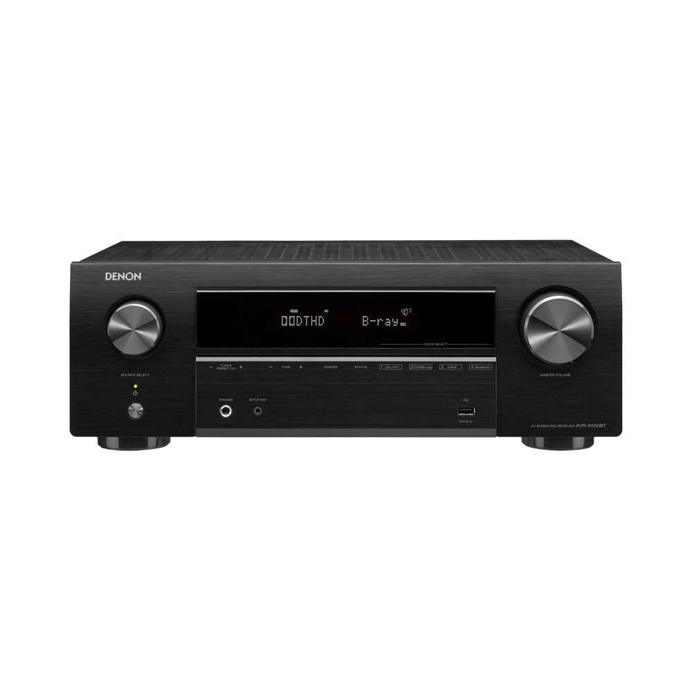 DENON AVRX550BT 5.2 CHANNEL 4K ULTRA AV RECEIVER W/BLUETOOTH (BLACK