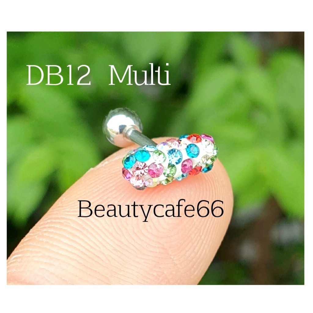 1-ข้าง-db12-จิวเพชรดิสโก้-แพ้ง่ายใส่ได้-ก้าน-stainless-steel-316l-1-2-6-mm-จิวเพชร-จิวดัมเบล-ต่างหูเพชร