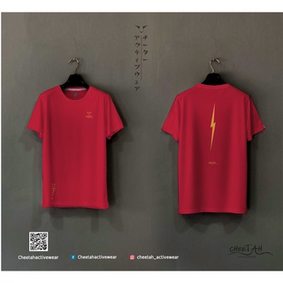 เสื้อยืดแขนสั้น FLASH สีแดง เสื้อยืดสไตล์สตรีท ใส่เที่ยว ใส่ทำกิจกรรม ใส่ออกกำลังกาย ไม่เหม็นอับ ครบจบในตัวเดียว