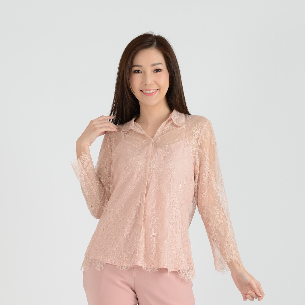guy-laroche-เสื้อแขนยาว-เสื้อเชิ้ตผู้หญิง-luxury-lace-shirt-l-s-เสื้อเชิ๊ตกีลาโรช-เสื้อเชิ๊ตมีปก-แขนยาว-ผ้าโพลีเอสเตอร์-สีชมพู-gs29lp