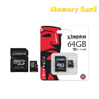 Kingston Micro sd card Memory 64GBBกล้อง/กล้องติดรถยนต์ / โทรศัพท์มือถือ