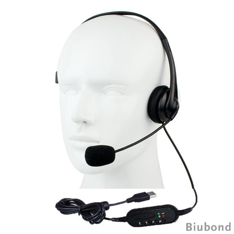 ชุดหูฟัง-usb-พร้อมไมโครโฟนตัดเสียงรบกวนและปรับระดับเสียงได้สําหรับ-call-center-pc-laptop