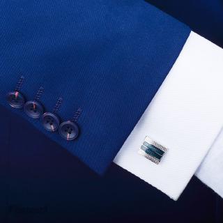 ราคา[FENTEER1] Geometric Wedding Business Classic Cufflinks for Men Unique Cufflink Pairs