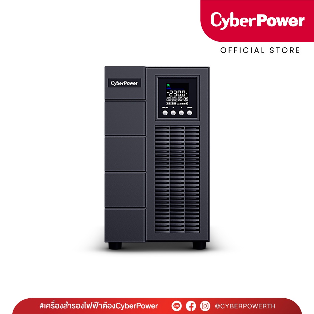 cyberpower-ups-ols-tower-ols3000ec-as-เครื่องสำรองไฟฟ้า-3000va-2400w-with-lcd-เหมาะสำหรับสตรีมเมอร์-งานกราฟิก-ตัดต่อ