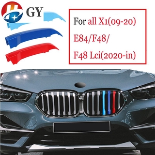 ภาพหน้าปกสินค้าแถบ 3 สี กระจังหน้า BMW X1 E84 F48 F49 2020 2009-2015 2016-2019 กระจัง   Car Racing Grille Strip Trim Clip M Power Performance Accessories Car supplies key cover key shell ที่เกี่ยวข้อง