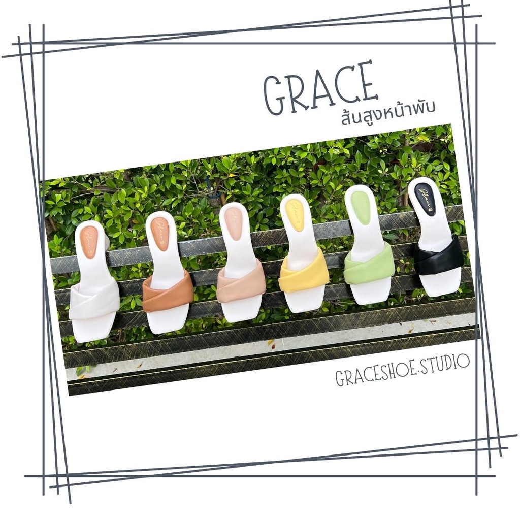 grace-ส้นสูงพับ-ไซส์-36-43-รองเท้าผู้หญิงเปิดส้น-แตะส้นสูง-2-นิ้ว-รองเท้าแฟชั่นน่ารัก-หนังนิ่ม-รองเท้าใส่สบายไม่กัดเท้า